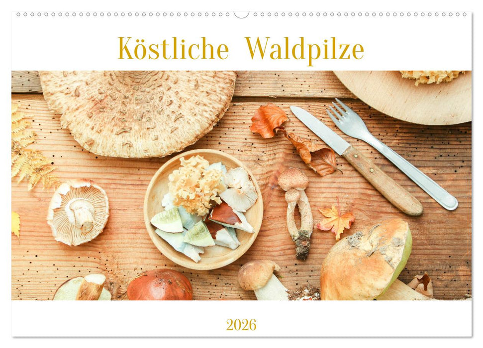Köstliche Waldpilze (CALVENDO Wandkalender 2026)