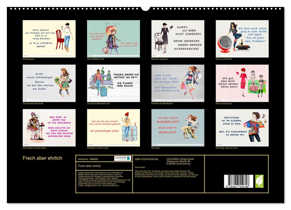 Frech aber ehrlich (CALVENDO Premium Wandkalender 2026)