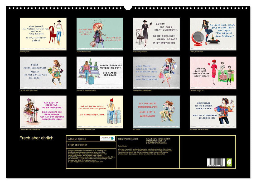 Frech aber ehrlich (CALVENDO Wandkalender 2026)