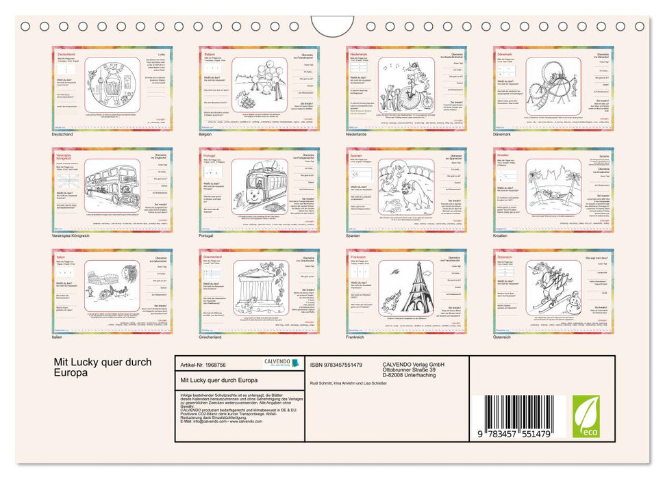 Mit Lucky quer durch Europa (CALVENDO Wandkalender 2026)