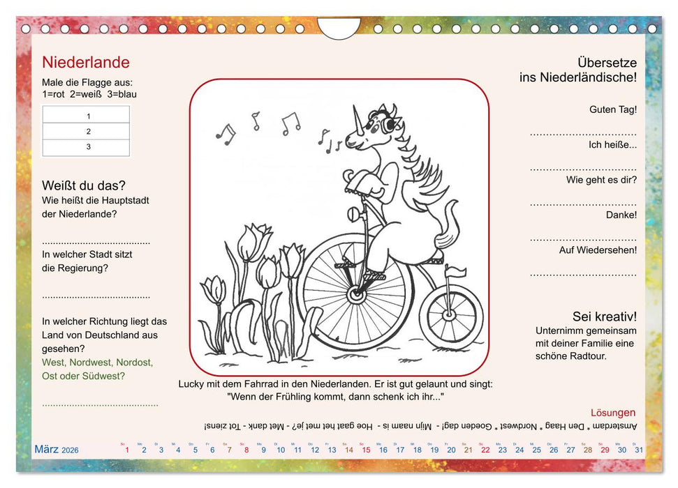 Mit Lucky quer durch Europa (CALVENDO Wandkalender 2026)