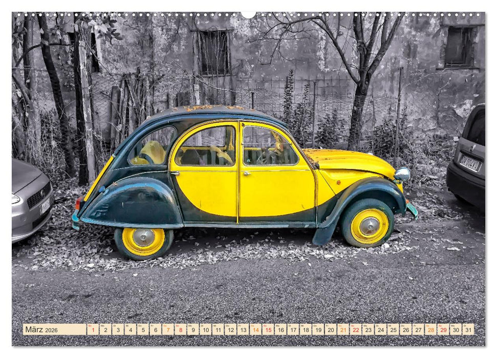 Citroën 2CV - Entenparade (CALVENDO Premium Wandkalender 2026)