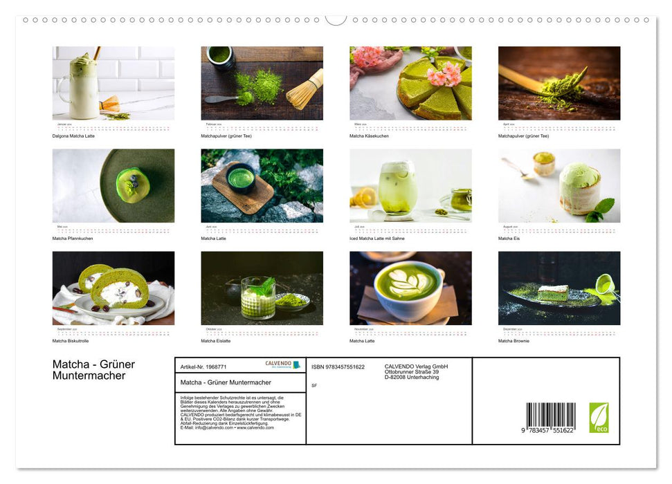 Matcha - Grüner Muntermacher (CALVENDO Premium Wandkalender 2026)