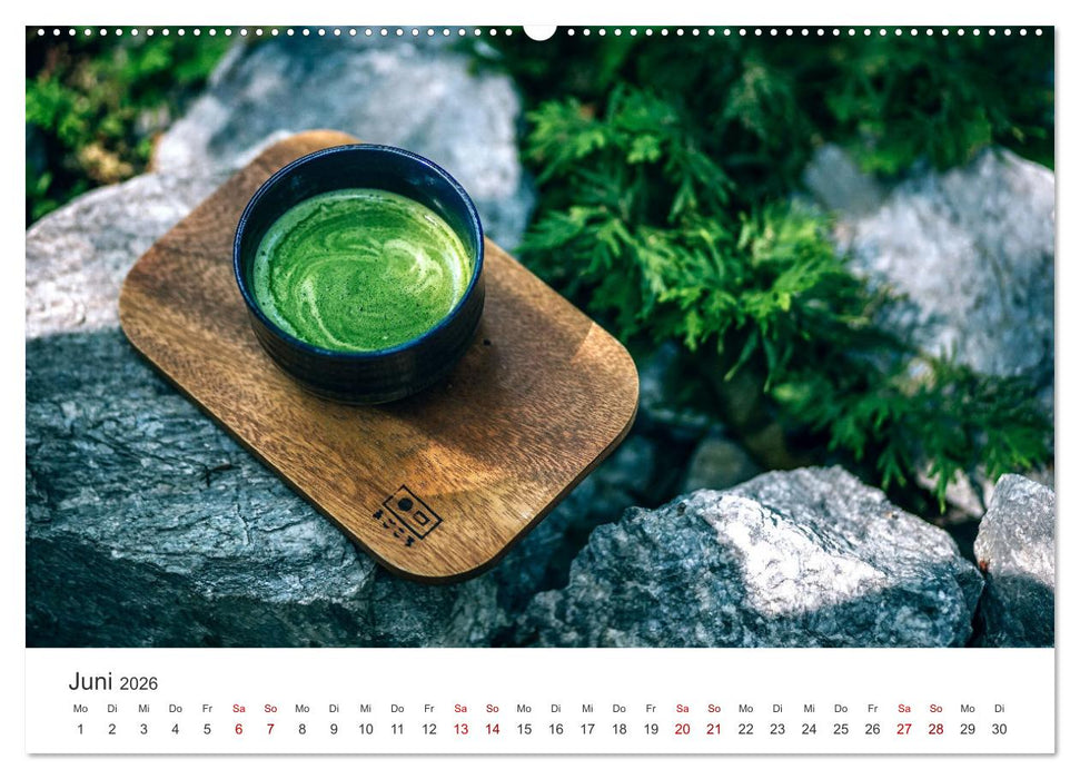 Matcha - Grüner Muntermacher (CALVENDO Premium Wandkalender 2026)