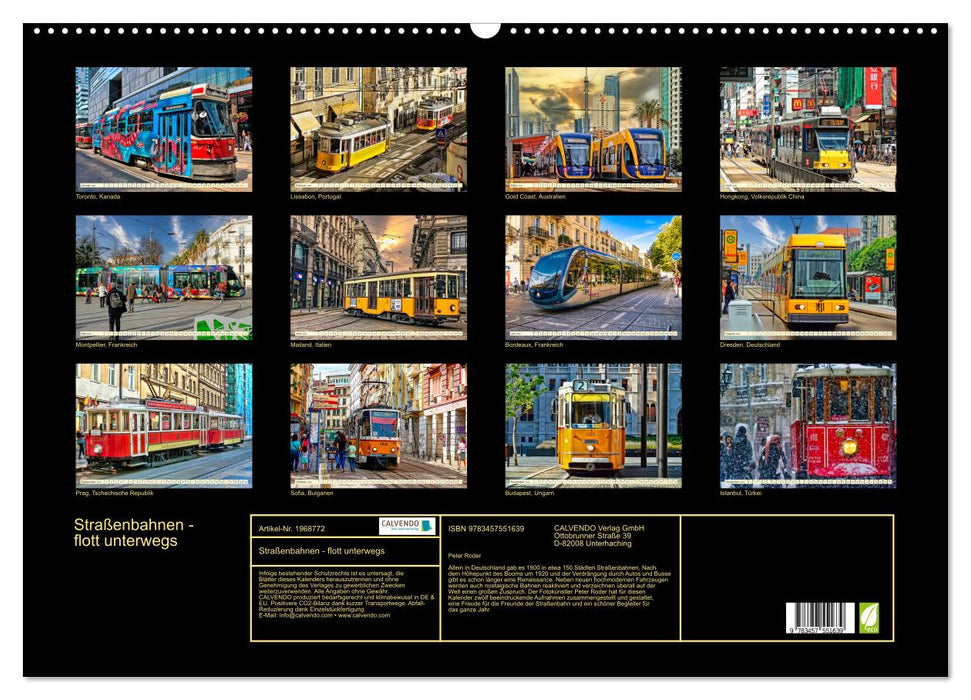 Straßenbahnen - flott unterwegs (CALVENDO Wandkalender 2026)