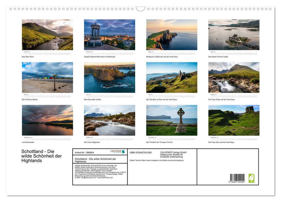 Schottland - Die wilde Schönheit der Highlands (CALVENDO Wandkalender 2026)