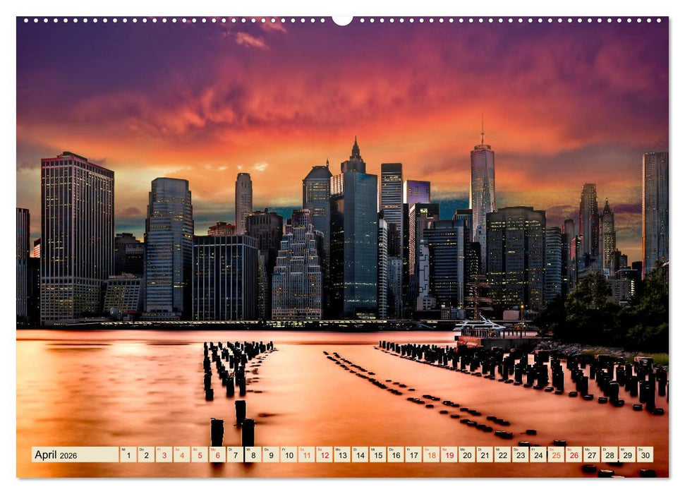 Metropolen - Nacht Skylines (CALVENDO Wandkalender 2026)