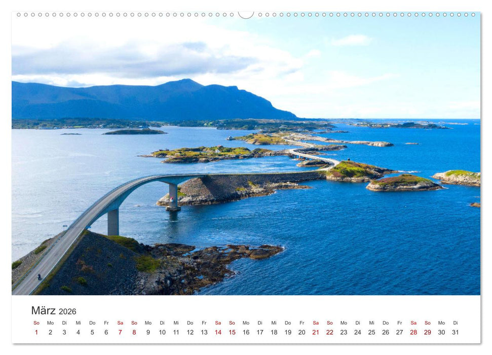 Norwegen Luftaufnahmen (CALVENDO Wandkalender 2026)