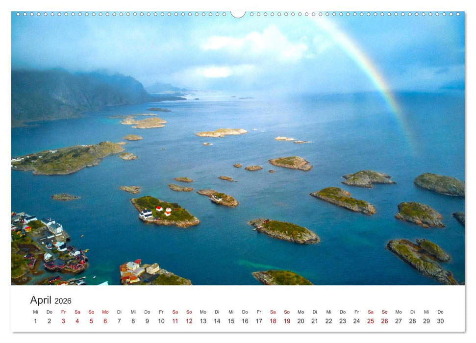Norwegen Luftaufnahmen (CALVENDO Wandkalender 2026)