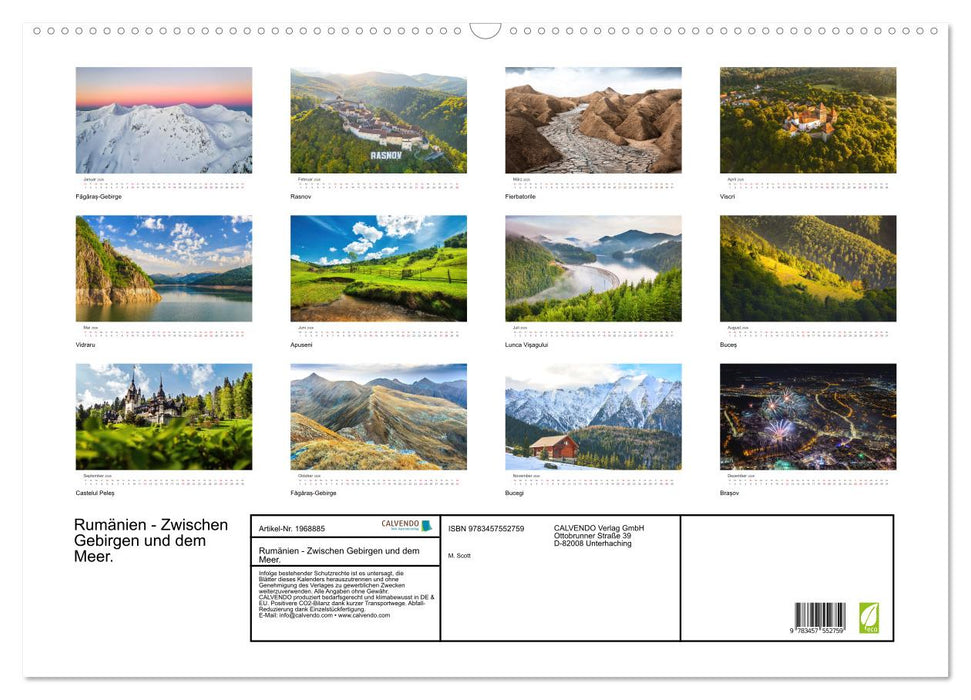 Rumänien - Zwischen Gebirgen und dem Meer. (CALVENDO Wandkalender 2026)