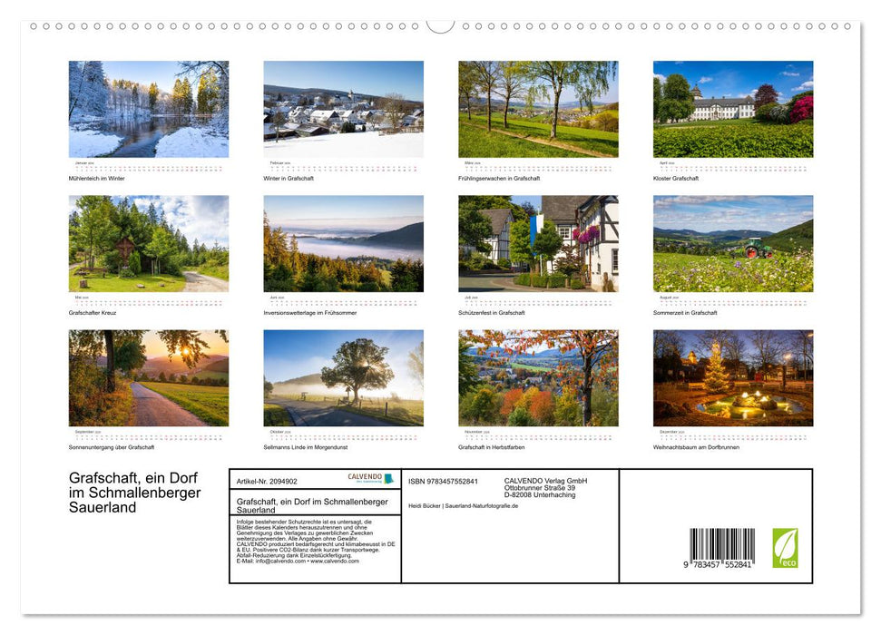 Grafschaft, ein Dorf im Schmallenberger Sauerland (CALVENDO Premium Wandkalender 2026)