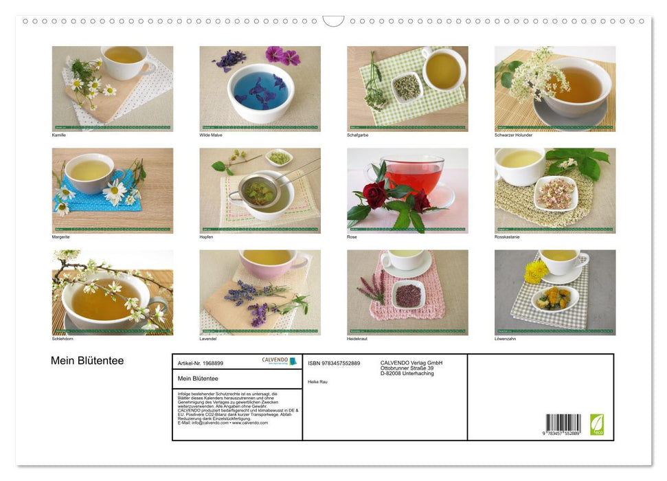 Mein Blütentee (CALVENDO Wandkalender 2026)