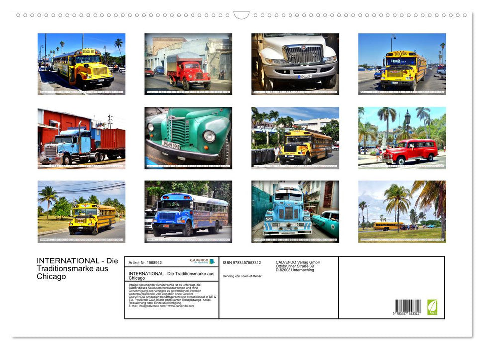 INTERNATIONAL - Die Traditionsmarke aus Chicago (CALVENDO Wandkalender 2026)