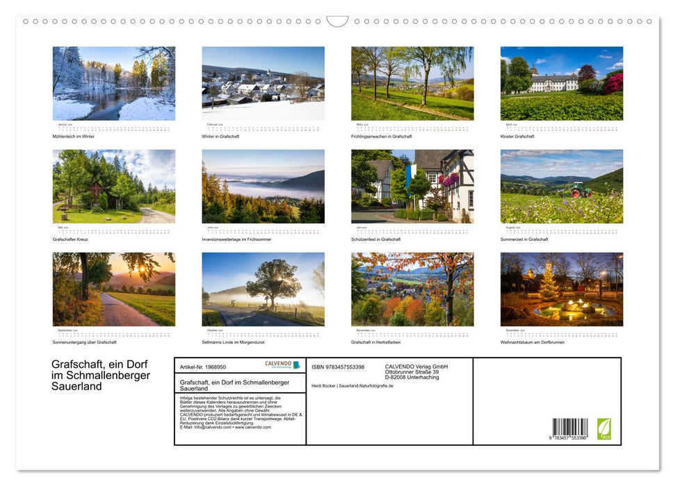 Grafschaft, ein Dorf im Schmallenberger Sauerland (CALVENDO Wandkalender 2026)