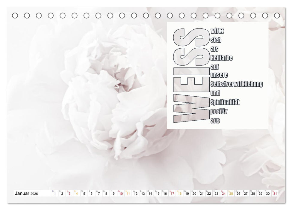 FARBEN Die Macht der heilenden Farben (CALVENDO Wandkalender 2026)