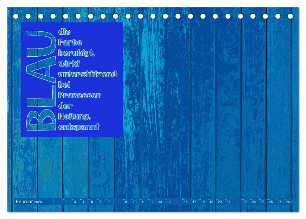 FARBEN Die Macht der heilenden Farben (CALVENDO Wandkalender 2026)