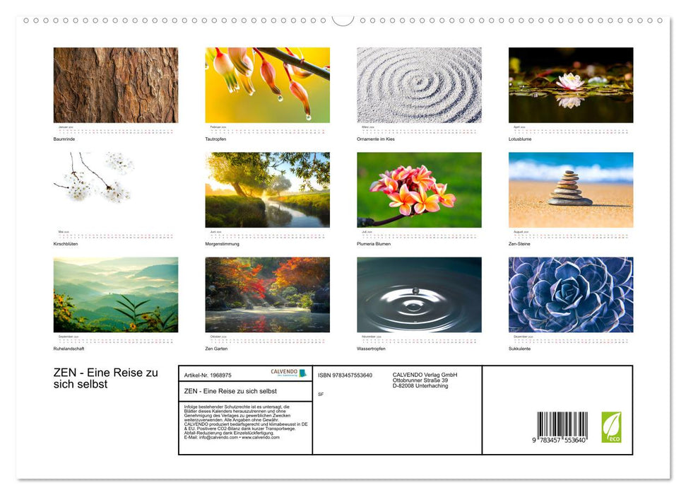 ZEN - Eine Reise zu sich selbst (CALVENDO Premium Wandkalender 2026)