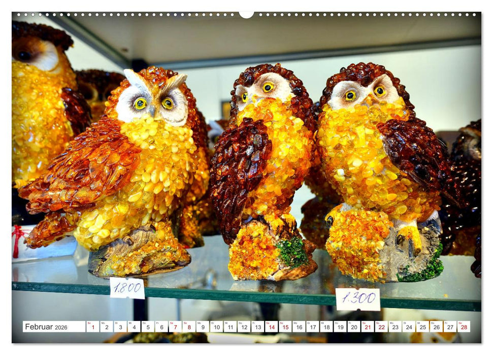 Ostsee-Gold - Bernstein-Souvenirs aus Königsberg (CALVENDO Wandkalender 2026)