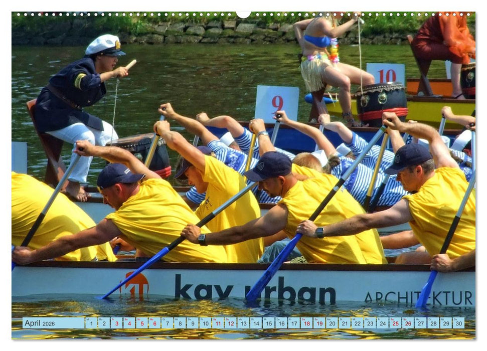Lübecker Drachenboot Festival – Das sportliche Event im Lübecker Klughafen (CALVENDO Premium Wandkalender 2026)