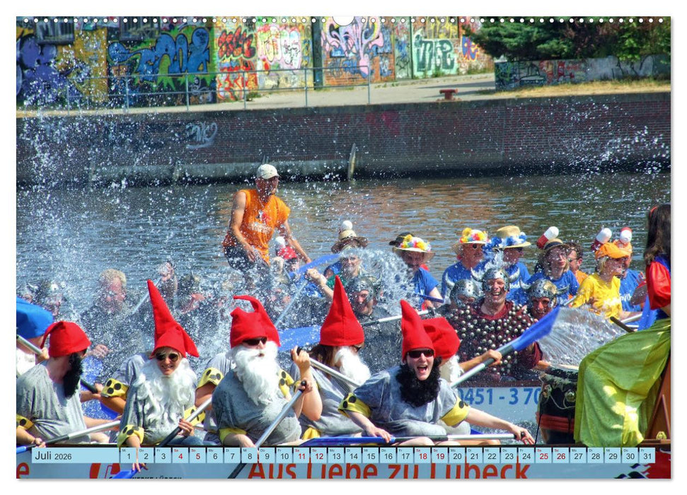 Lübecker Drachenboot Festival – Das sportliche Event im Lübecker Klughafen (CALVENDO Premium Wandkalender 2026)