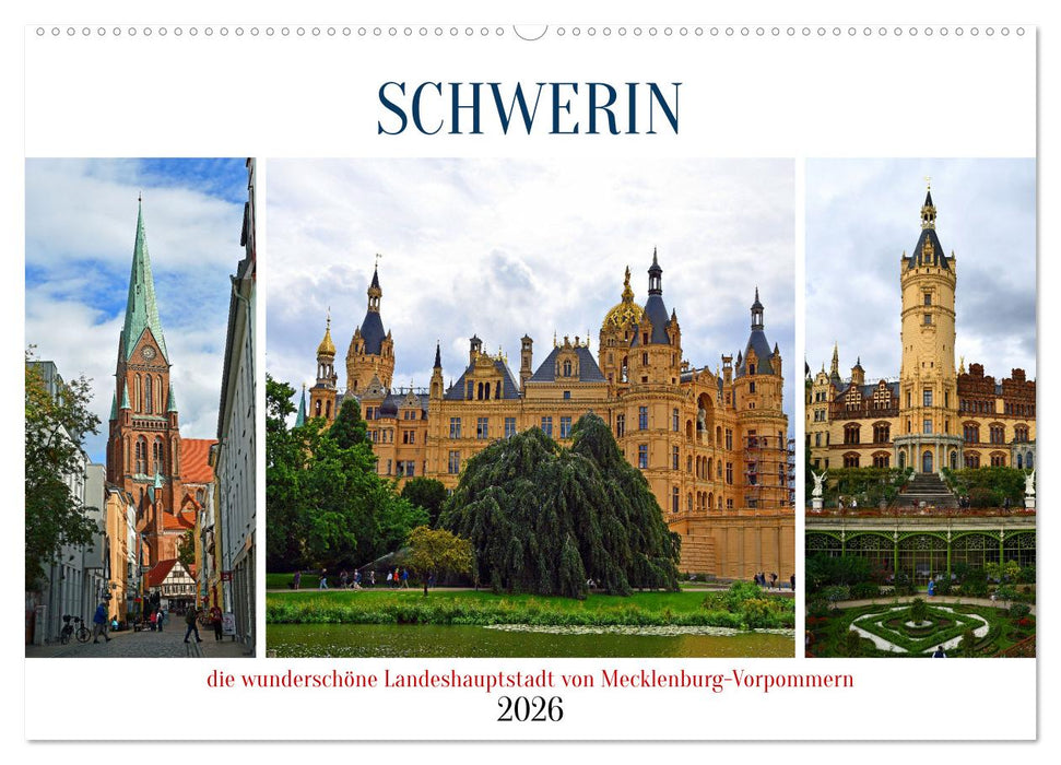 SCHWERIN, die wunderschöne Landeshauptstadt von Mecklenburg-Vorpommern (CALVENDO Wandkalender 2026)