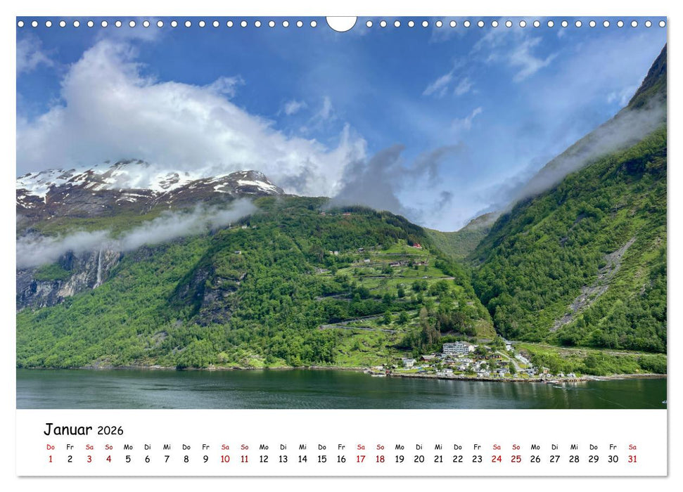 Norwegens wunderschöne Fjorde (CALVENDO Wandkalender 2026)