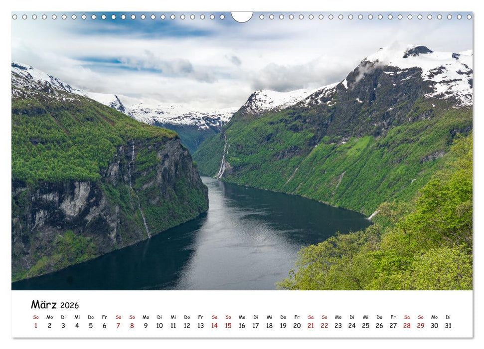 Norwegens wunderschöne Fjorde (CALVENDO Wandkalender 2026)