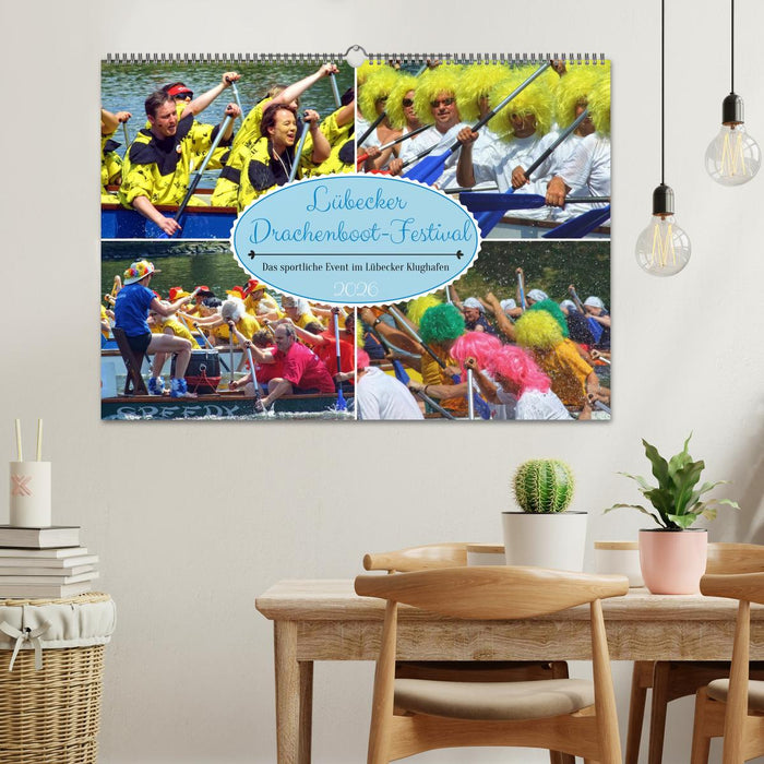 Lübecker Drachenboot Festival – Das sportliche Event im Lübecker Klughafen (CALVENDO Wandkalender 2026)