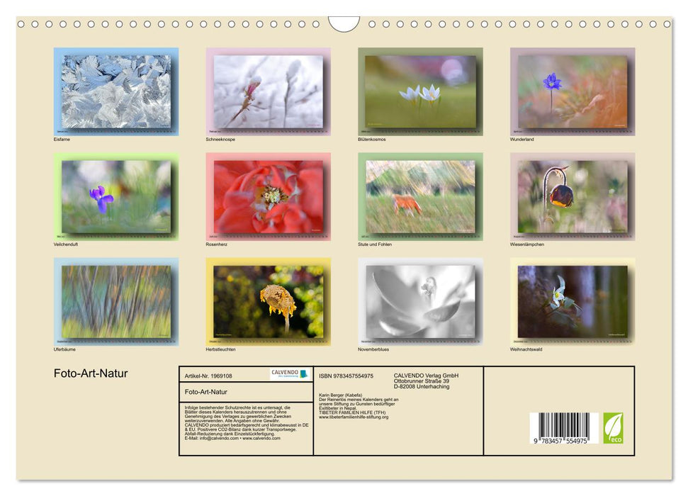 Foto-Art-Natur (CALVENDO Wandkalender 2026)
