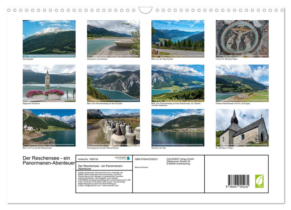 Der Reschensee - ein Panormanen-Abenteuer (CALVENDO Wandkalender 2026)