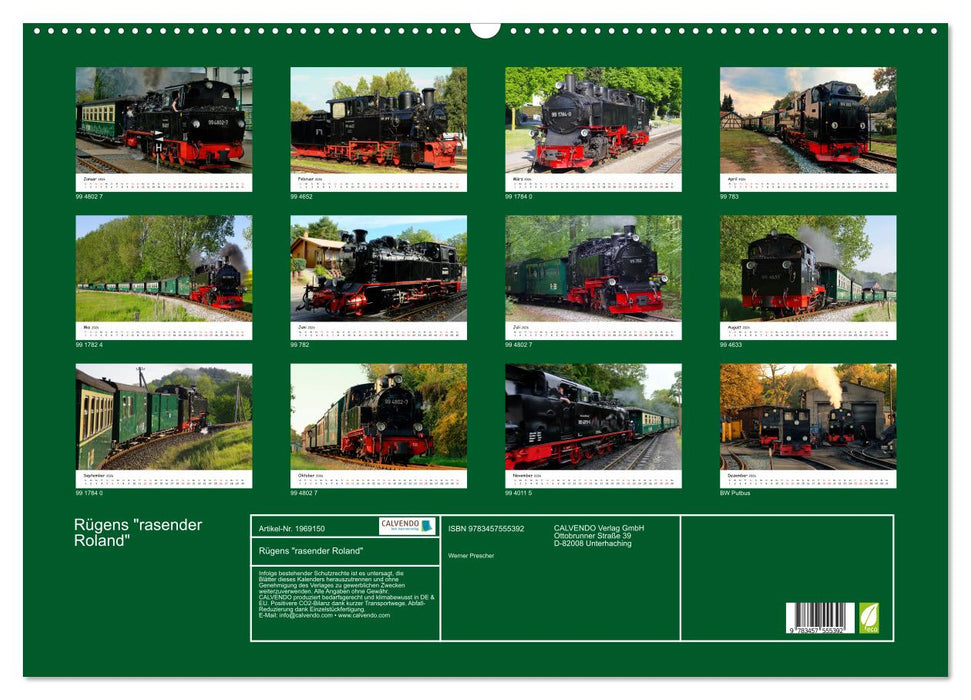 Rügens "rasender Roland" (CALVENDO Wandkalender 2026)