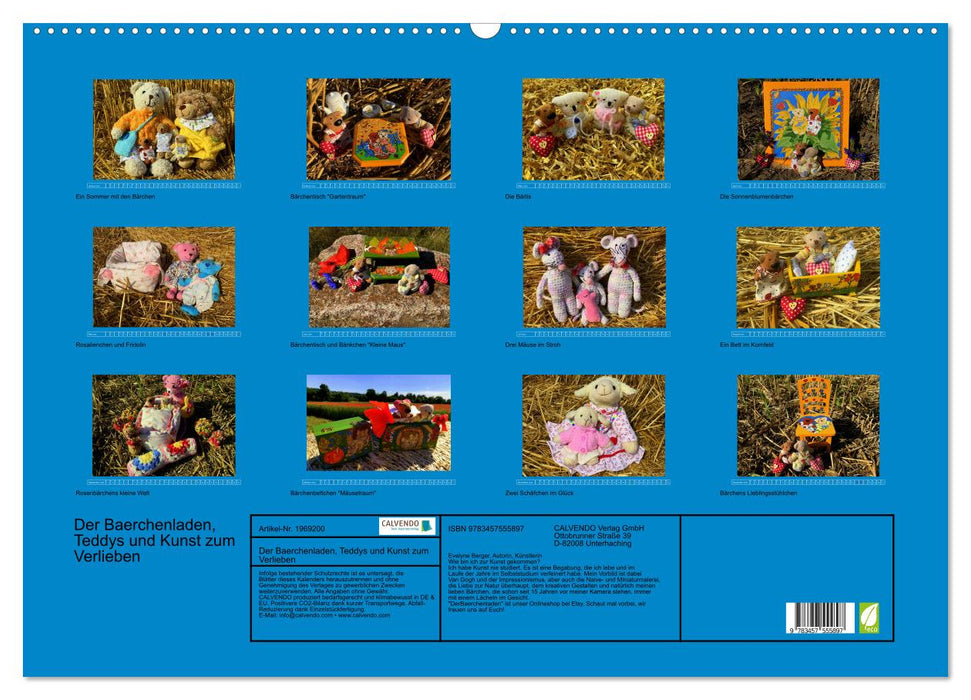 Der Baerchenladen, Teddys und Kunst zum Verlieben (CALVENDO Wandkalender 2026)