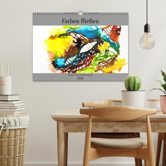 Farben fließen (CALVENDO Wandkalender 2026)
