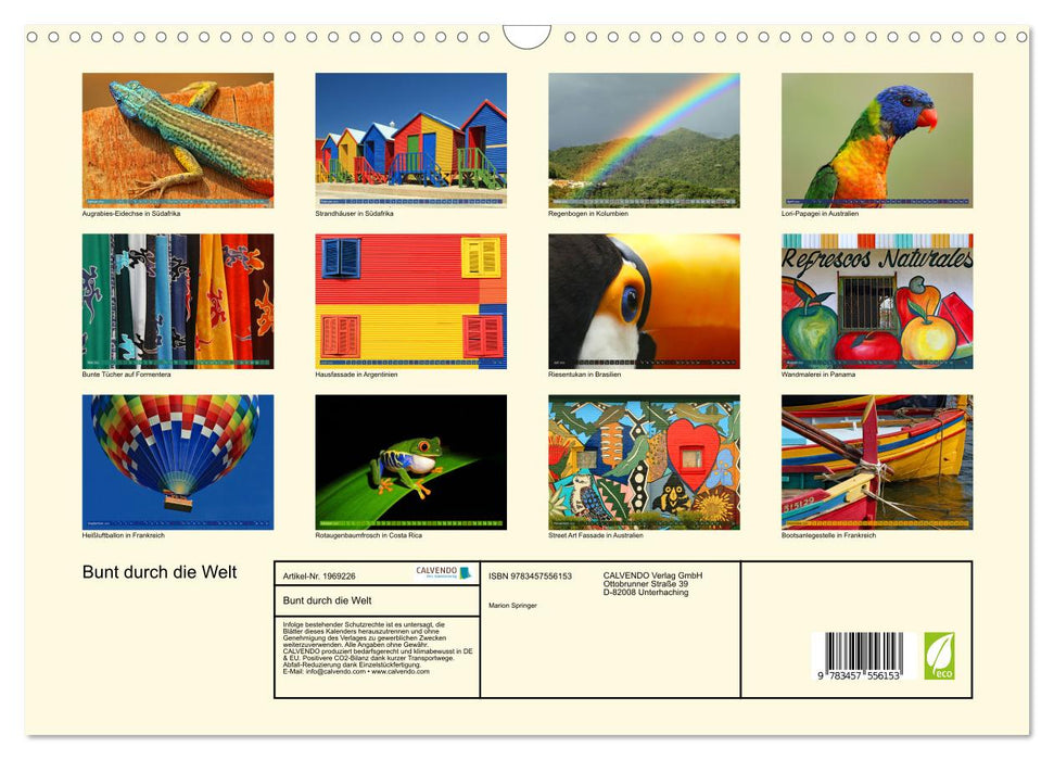 Bunt durch die Welt (CALVENDO Wandkalender 2026)