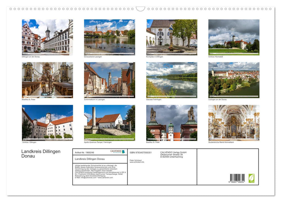 Landkreis Dillingen Donau (CALVENDO Wandkalender 2026)