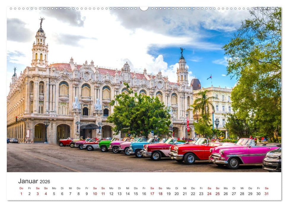 Kuba - Farbenfrohe Impressionen. (CALVENDO Wandkalender 2026)