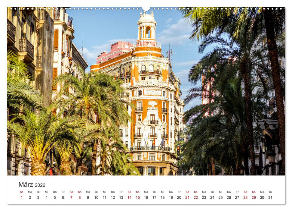 Valencia - Eine Stadt voller Kontraste. (CALVENDO Wandkalender 2026)