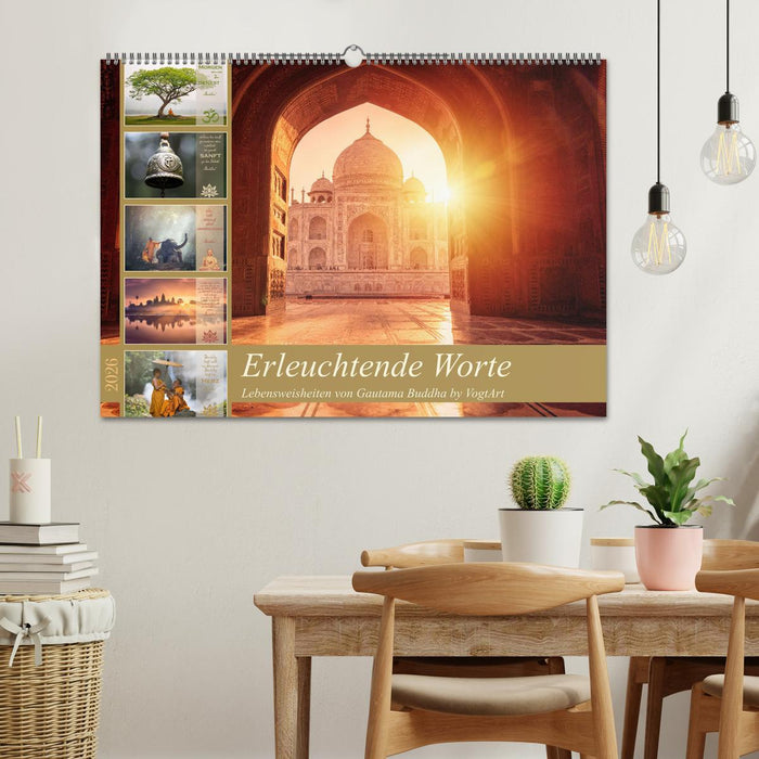 Erleuchtende Worte, Lebensweisheiten von Gautama Buddha by VogtArt (CALVENDO Wandkalender 2026)