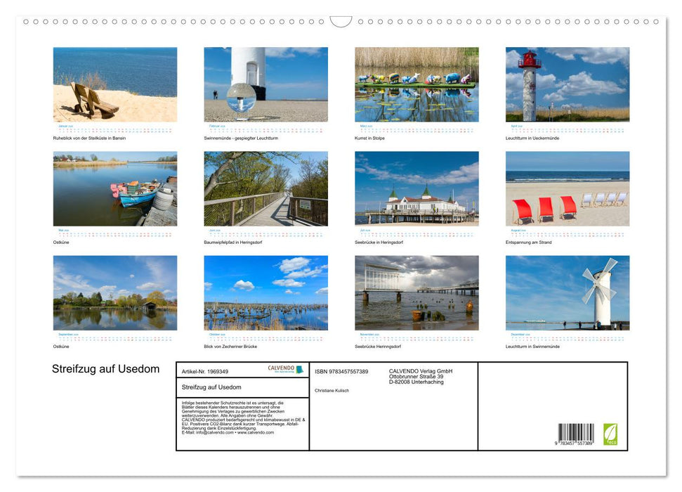 Streifzug auf Usedom (CALVENDO Wandkalender 2026)