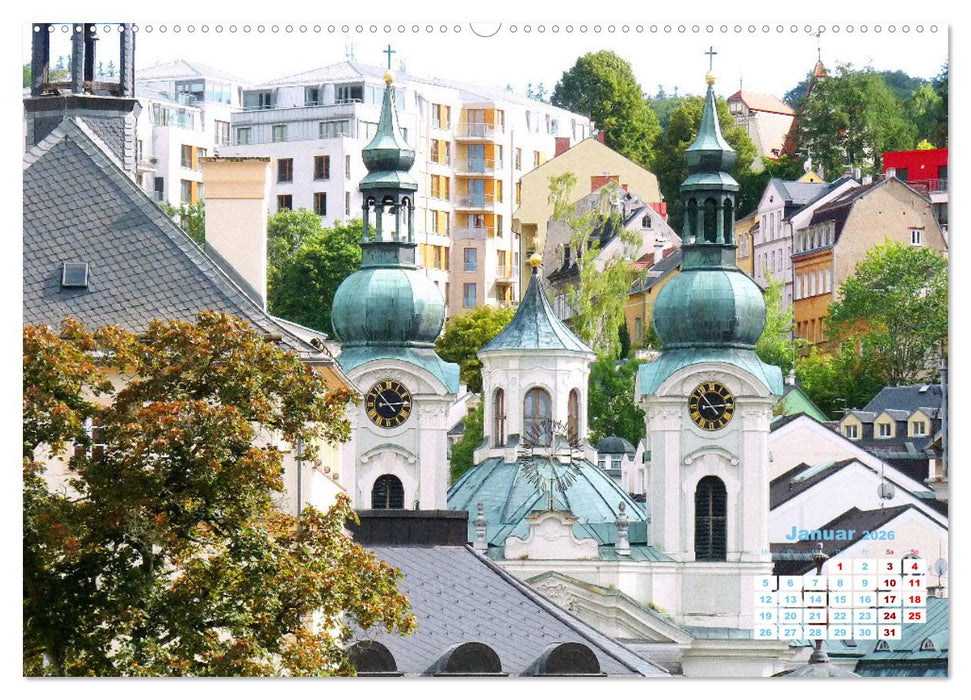Karlsbad - Beliebter Kurort in Tschechien (CALVENDO Wandkalender 2026)