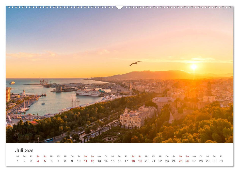 Málaga - Eine Perle in Andalusien. (CALVENDO Premium Wandkalender 2026)