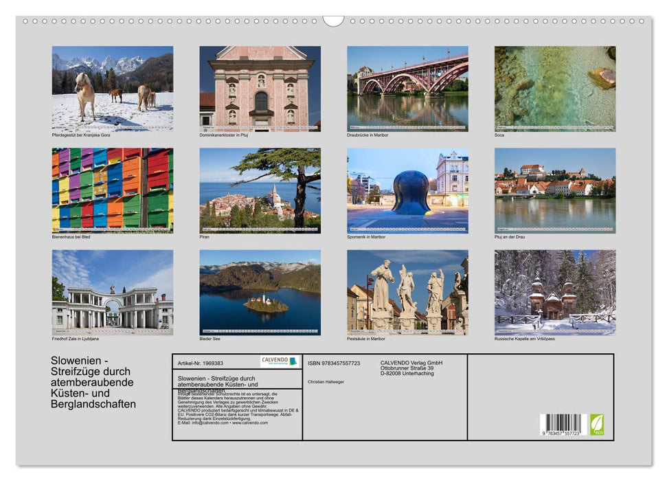 Slowenien - Streifzüge durch atemberaubende Küsten- und Berglandschaften (CALVENDO Wandkalender 2026)