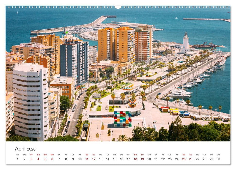 Málaga - Eine Perle in Andalusien. (CALVENDO Wandkalender 2026)