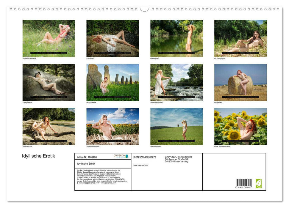 Idyllische Erotik (CALVENDO Wandkalender 2026)
