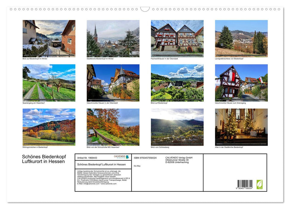 Schönes Biedenkopf Luftkurort in Hessen (CALVENDO Wandkalender 2026)