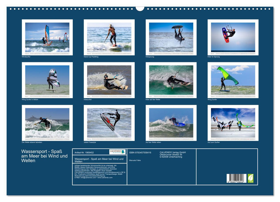 Wassersport - Spaß am Meer bei Wind und Wellen (CALVENDO Wandkalender 2026)