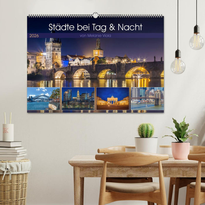 Städte bei Tag und Nacht (CALVENDO Wandkalender 2026)