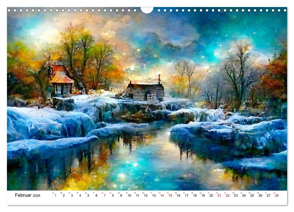 Fantasie Cottages - Ein Jahr durch die Märchenwelt (CALVENDO Wandkalender 2026)