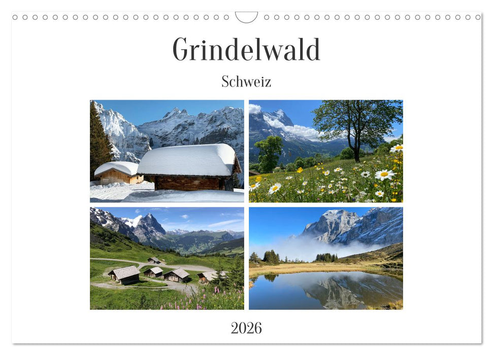 Grindelwald - Jungfrauregion Schweiz (CALVENDO Wandkalender 2026)