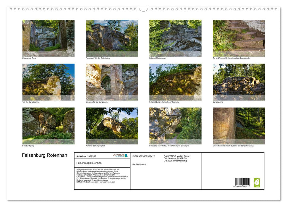 Felsenburg Rotenhan (CALVENDO Wandkalender 2026)